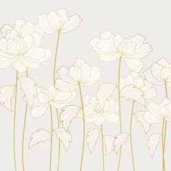 GOLDEN FLOWERS canvas print