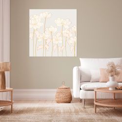 Lienzo impreso FLORES DORADAS