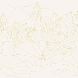GRAPHIC WATER LILIES canvas print