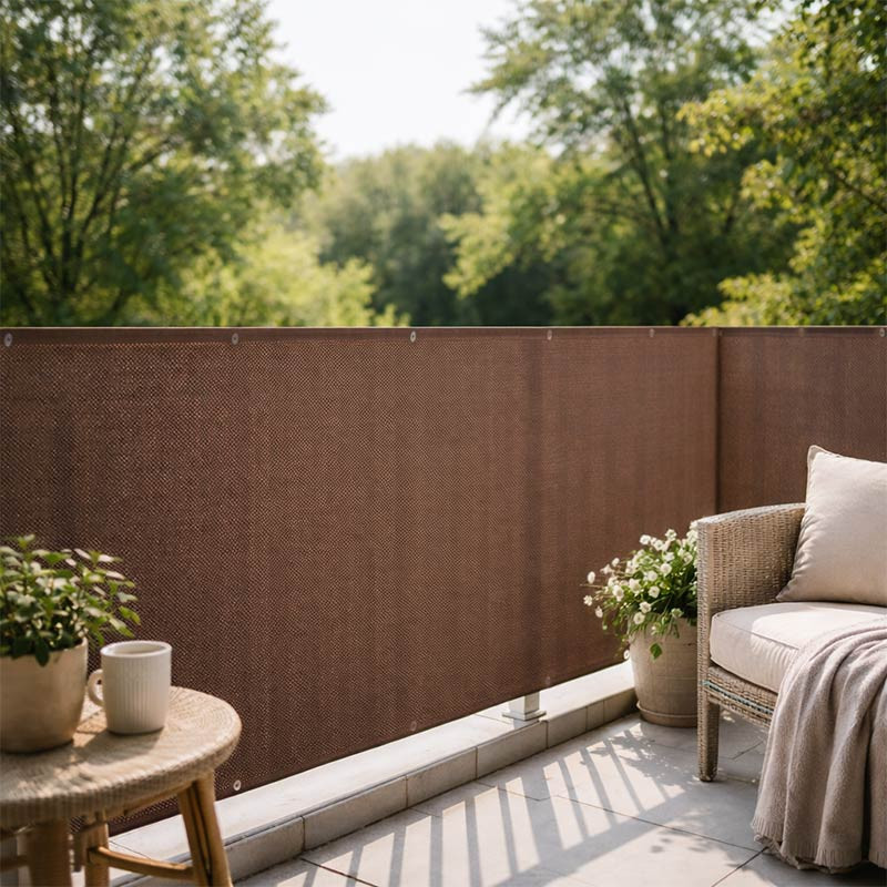 Plain brown privacy screen