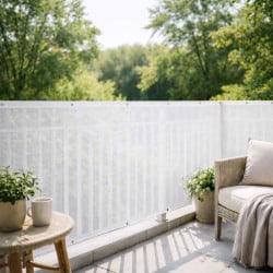 Plain white privacy screen