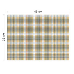 Beige Tartan-Pattern Placemat - Scenolia