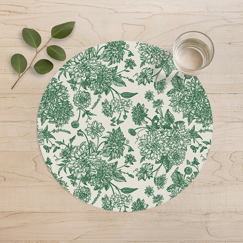 Scenolia set de table DAHLIAS VERTS