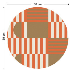 Set de table ROUGES RAYURES rond