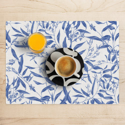 Rectangular Blue Foliage Placemat - Scenolia