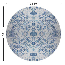 Mantel individual con motivo azul victoriano - Scenolia