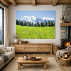 Lienzo impreso PAISAJE DEL MONT BLANC