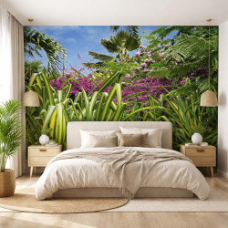 Poster JARDIN EXOTIQUE déco chambre tête de lit panoramique