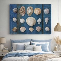 Poster chambre mer COLLECTION DE COQUILLAGES