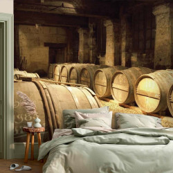 Panoramic wallpaper French cognac cellar: the good harvest