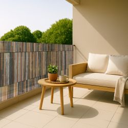 Pantalla de privacidad PATCHWORK DE MADERA