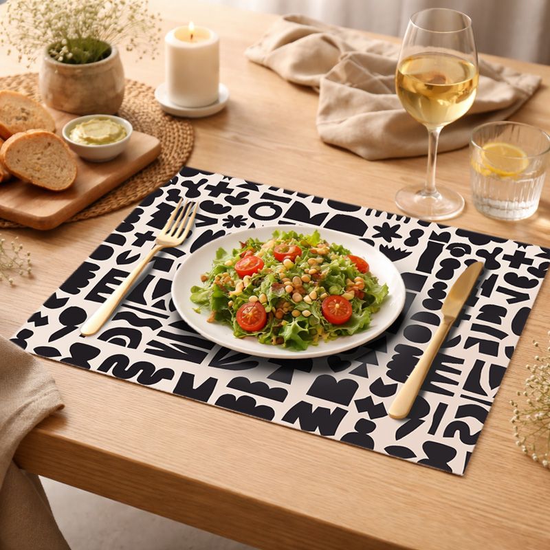 Set de table zen GRIS CHARBON