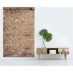 Affiche style loft avec mur de briques rouges patinées