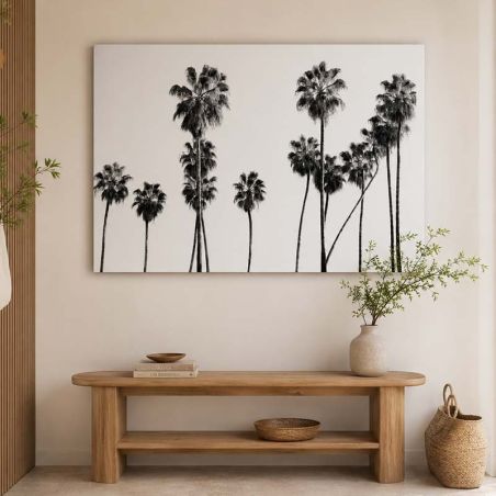 BLACK AND WHITE PALM Canvas print