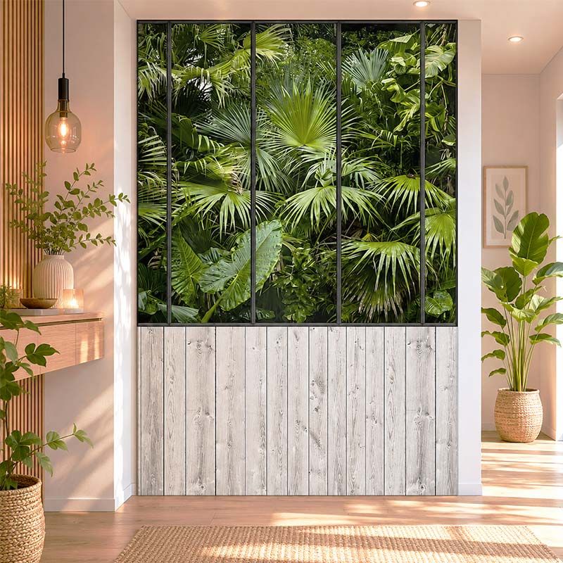 Papel pintado CRISTALERA Y MADERA