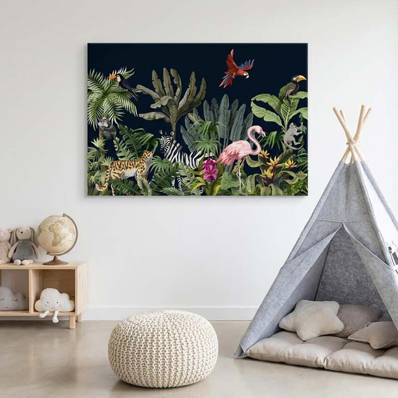 ANIMALS ON THE RUN canvas print