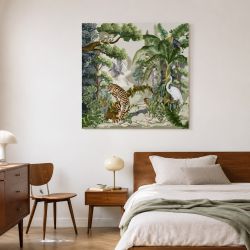 Tableau illustration Animalium représentant une jungle tropicale