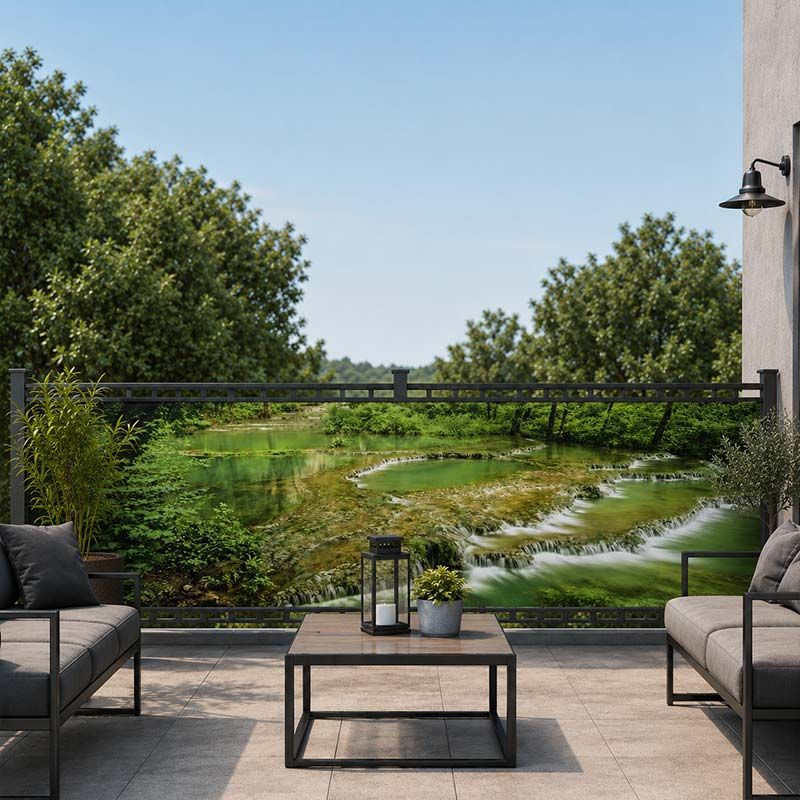 Brise vue cascade paysage verdure
