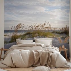 Papier peint panoramique océan pour décor de chambre calme
