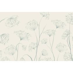 Papier peint panoramique végétal petits parasols