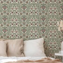 Papier peint chambre aux FLEURS ANGLAISES