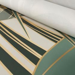 Papel pintado VERDE Y DORADO