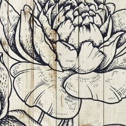 Pare vue jardin avec illustration florale romantique