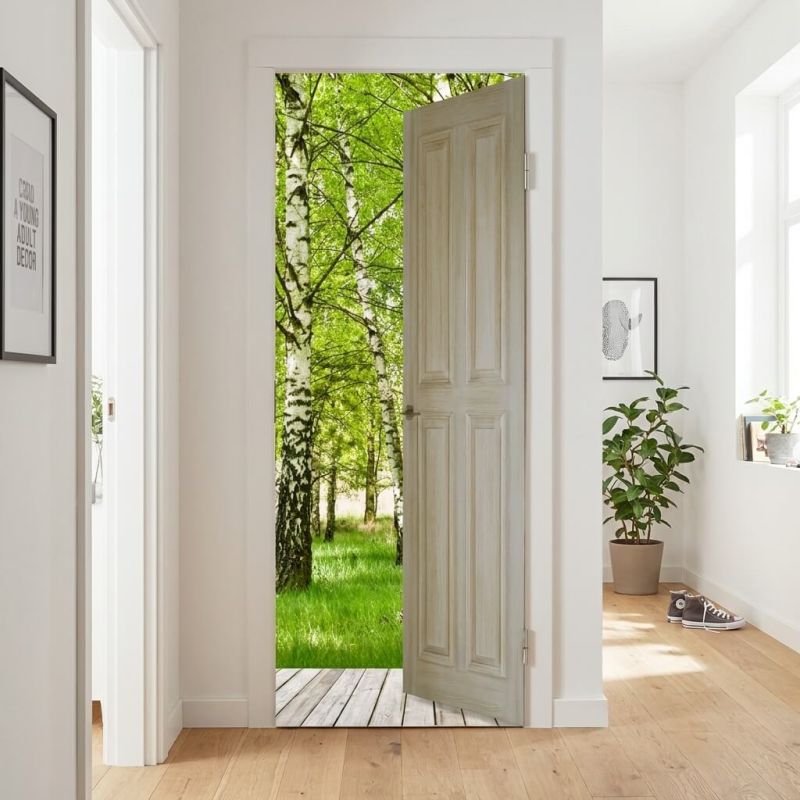 Póster PUERTA AL BOSQUE DE ABEDULES