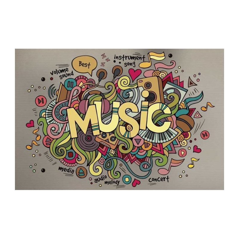MUSIC Wallpaper - Panoramic wallpaper for kids