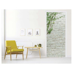 Poster de porte illusion mur de briques