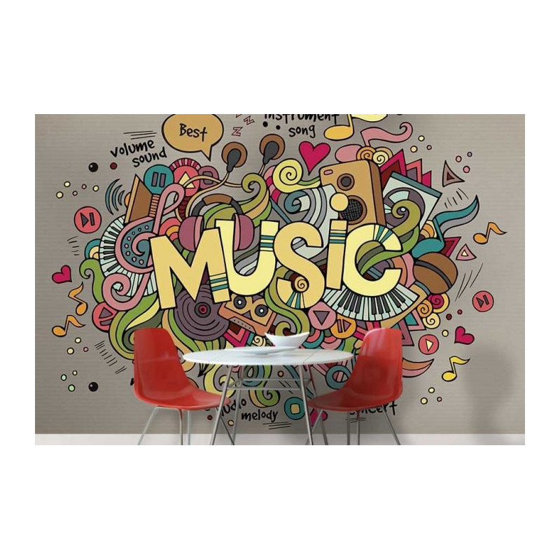 Papier Peint cuisine MUSIC