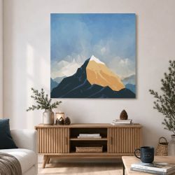 Tableau montagne effet 3D en couleur
