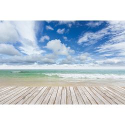 WOODEN PLANKS AND SEA Wallpaper