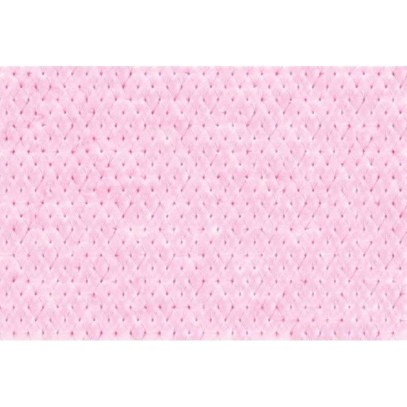 Papier peint sur mesure effet capiton rose en trompe l'oeil
