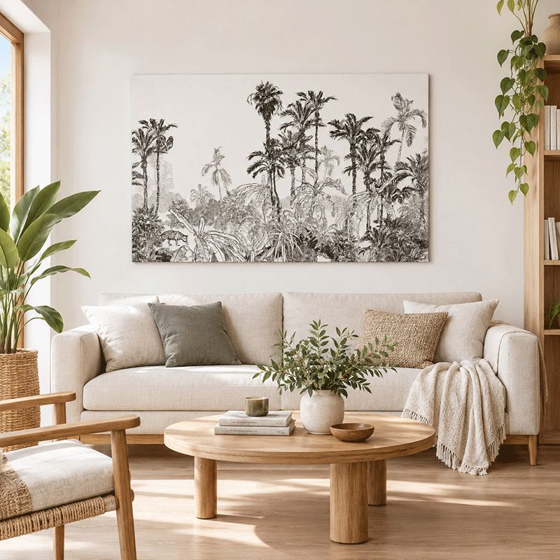 PANTHER IN THE JUNGLE canvas print