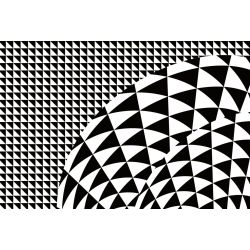 Papier peint panoramique graphique noir et blanc