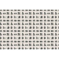 Papier peint sur mesure motif appareil photo noir et blanc