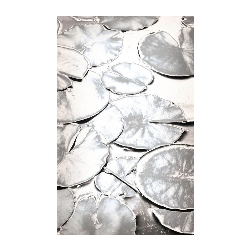 SILVER WATER LILY wall hanging - Nature wall hanging