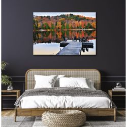 Poster tete de lit foret en automne