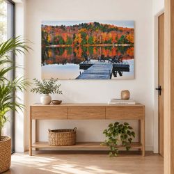 Poster mural foret en automne
