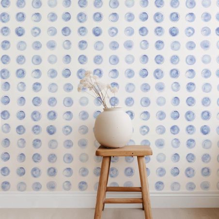 Papel pintado PUNTOS AZULES