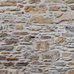 Zoom sur le papier peint pierre en trompe l'oeil
