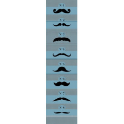 Tenture suspendue NUMEROS DE MOUSTACHES