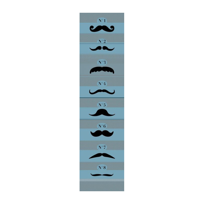 MOUSTACHE NUMBERS wallpaper - Wall paper strip
