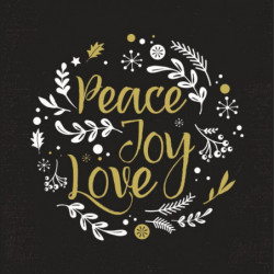 Tableau citation de paix, de joie et d'amour pour un intérieur sain