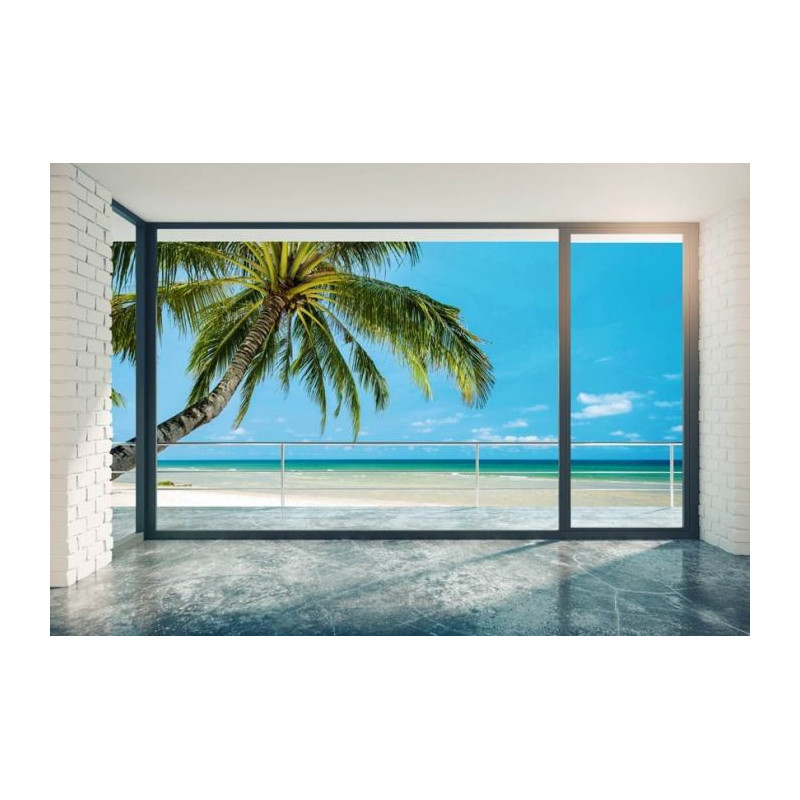 BEACH AT HOME Poster - Trompe l oeil poster