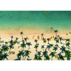 GREEN BEACH FROM THE SKY canvas print