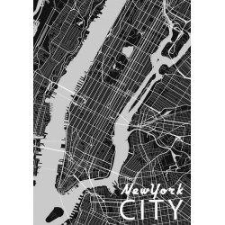 Cuadro en lienzo MAPA DE NUEVA YORK