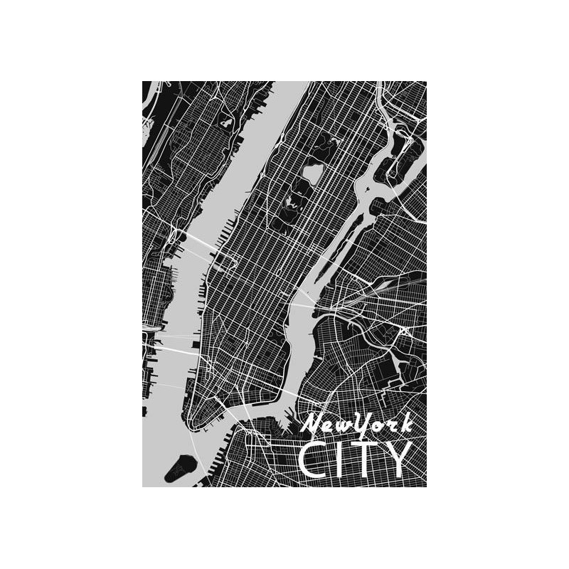 MAP OF NEW YORK canvas print - Urban canvas print