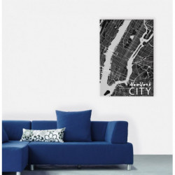 MAP OF NEW YORK canvas print